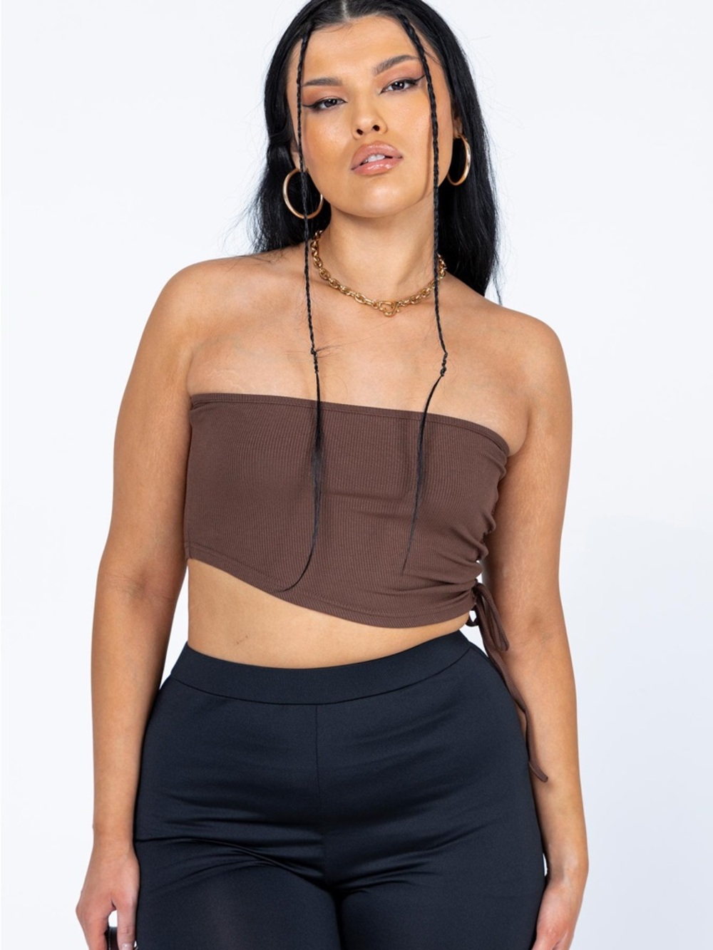 Princess Polly Leala Tube Top in Brown